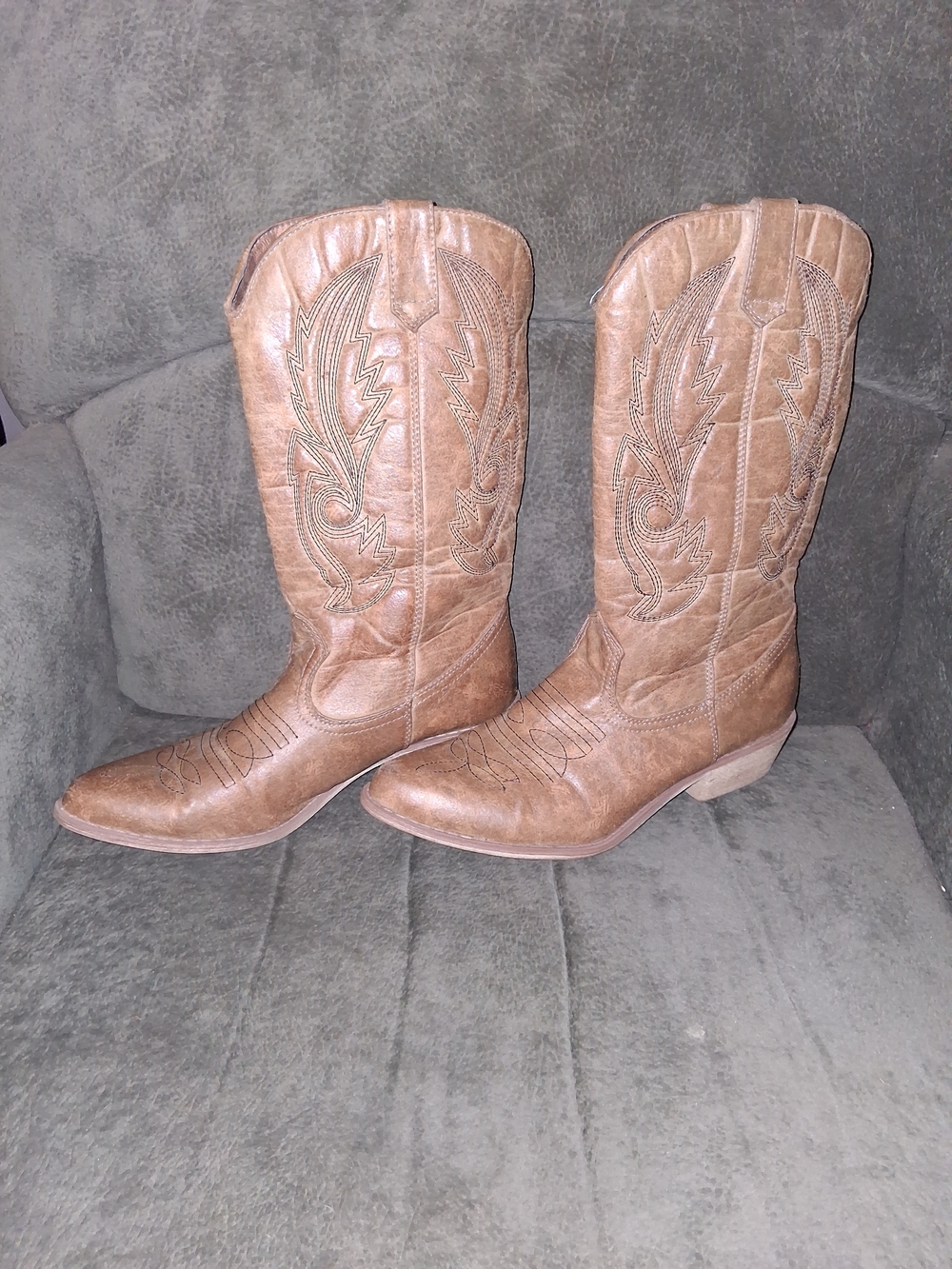 Coconuts by Matisse Tan Leather Western Heeled Boots